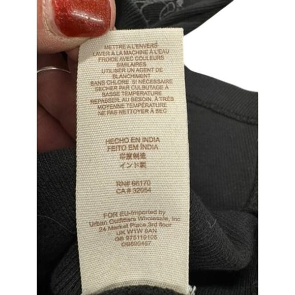 "FREE PEOPLE" Blk Lace Shoulder SZ S Floral Whimsigoth, Dark Romance, Vampire - Picture 9 of 12